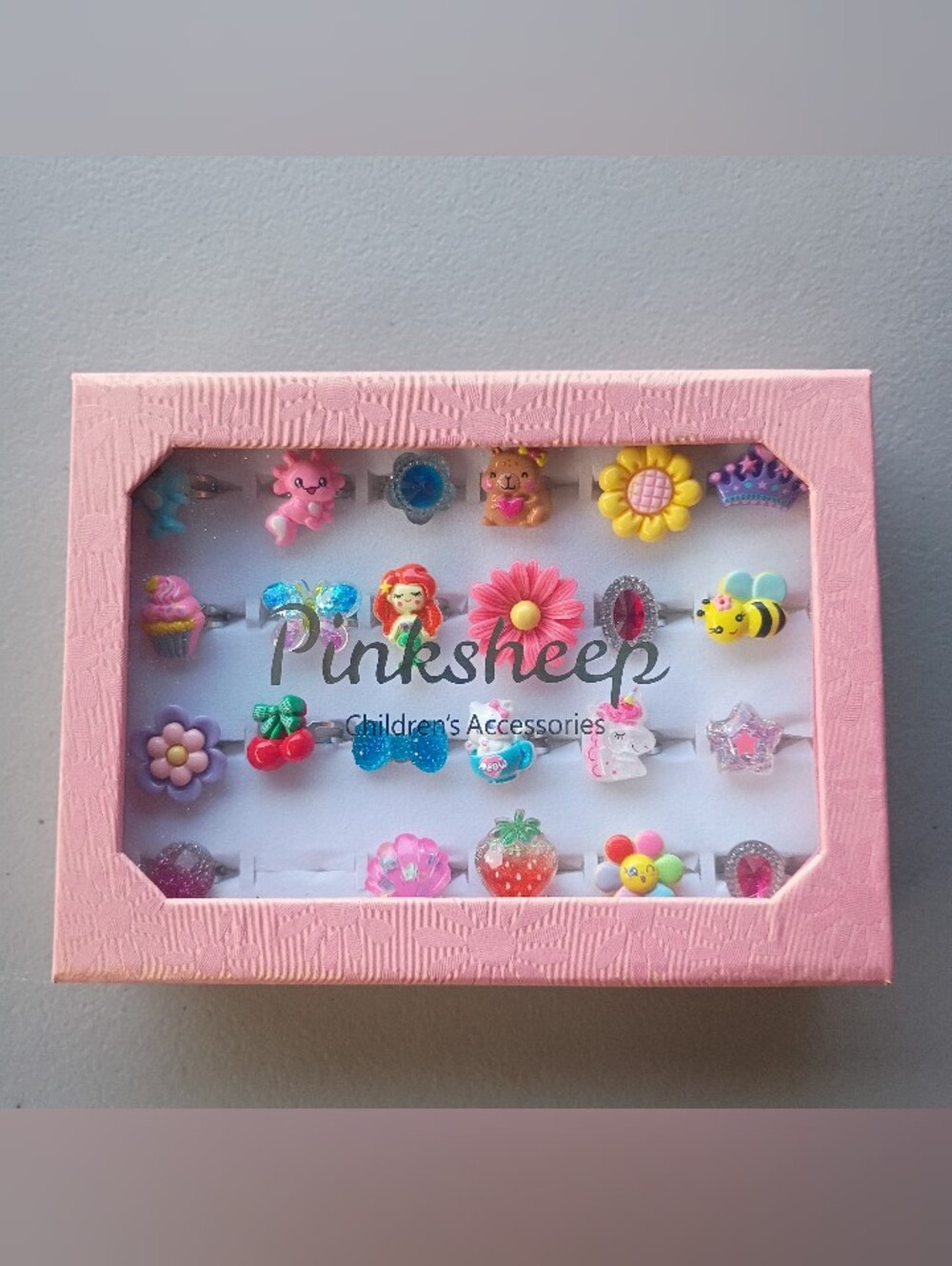 23 Piece Children's Accessory Adjustable Size Ring Set